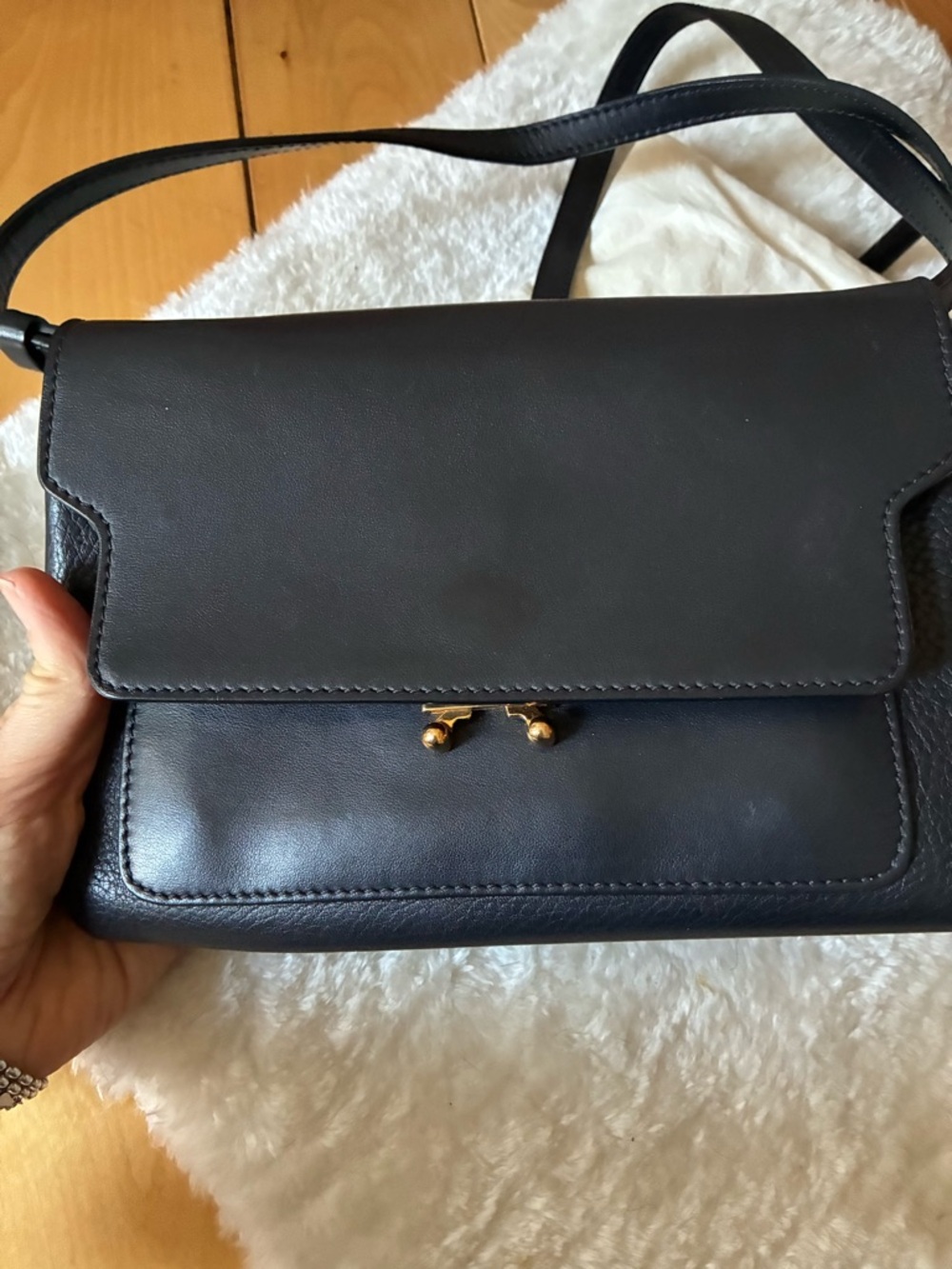 Marni Trunk Black Leather Crossbody Bag - Picture 6 of 13